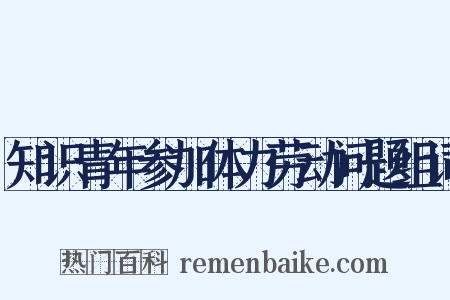 知识青年参加体力劳动问题组词是什么意思的图片